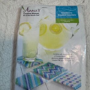 Annie's Geometric Beaded Coasters Kit DIY